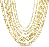 10K 7.5mm 24"HLTW Figaro Chain