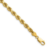 14K 24 inch 4.5mm Diamond-cut Rope with Lobster Clasp Chain