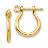14k 3D Shackle Link Screw Earrings