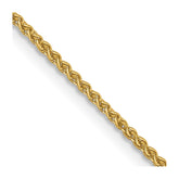 14K 22 inch 1.25mm Spiga with Lobster Clasp Chain