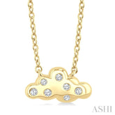 1/20 Ctw Cloud Single Cut Diamond Petite Fashion Pendant With Chain in 10K Yellow Gold