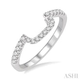 1/3 Ctw Round Cut Diamond Wedding Band in 14K White Gold