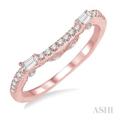 1/3 Ctw Round Cut Diamond Wedding Band in 14K Rose Gold