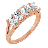 14K Rose Gold 9/10 CTW Natural Diamond Anniversary Band