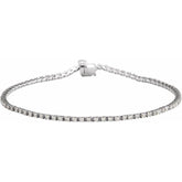 14K White Gold 1 CTW Lab-Grown Diamond Line 7 1/4" Bracelet