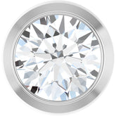 14K White Gold 1/3 CT Natural Diamond Slide Pendant