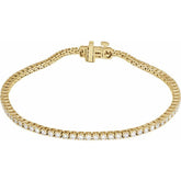 14K Yellow Gold 2 CTW Lab-Grown Diamond Line 7" Bracelet