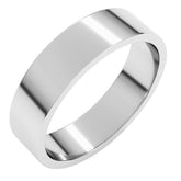 10K White Gold 5 mm Flat Band Size 14.5