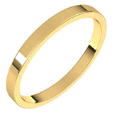10K Yellow Gold 2 mm Flat Band Size 11