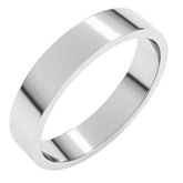 10K White Gold 4 mm Flat Band Size 10