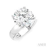 1/8 Ctw Round Shape Round Cut Diamond Semi-Mount Engagement Ring in 14K White Gold