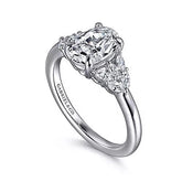 14K 0.30ct-Diamond 2.56CZ Semi-Mount