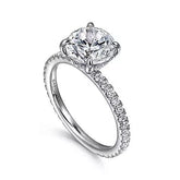 14K 0.51ct-Diamond 3.57CZ Semi-Mount