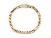 14k 1.00ct Diamond Miami-Cuban-Link Bracelet