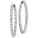 14K 1.60ct Diamond Hoop Earrings