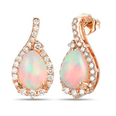 14K 0.67ct-Dia 1.70ct-Opal LeVian Earrings