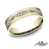 14K 0.36ct Diamond/SZ-10 Channel-Set Wedding-Band