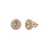14K 0.24ct-Diamond 1.14ct-Morganite Fashion Earrings