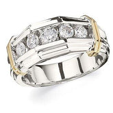 14K 0.50ct Diamond Channel-Set Wedding-Band
