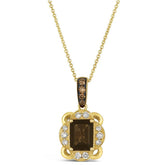 14K 0.27CT DIAMOND 1.15CT SQ PENDANT