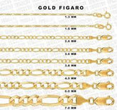 14K 5MM 6.5" Figaro ID Bracelet