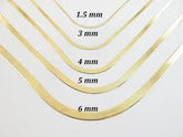 10K 10MM 22" Herringbone Chain