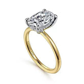 14K 0.07ct-Diamond 3.95CZ Semi-Mount