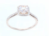 14K 0.16ct/Diamond 0.57ct/Morganite Fashion Ring