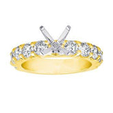 14K 0.50ct Diamond Prong-set Semi-Mount