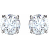 14K White 1 CTW Natural Diamond Stud Earrings