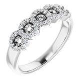14K White 1/2 CTW Natural Diamond Anniversary Band