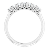 Platinum 3/8 CTW Natural Diamond Seven-Stone Anniversary Band