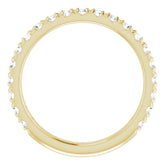 14K Yellow 1/2 CTW Natural Diamond French-Set Anniversary Band