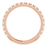 14K Rose 1/2 CTW Natural Diamond French-Set Anniversary Band