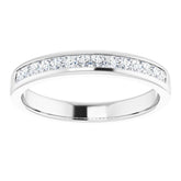 14K White 5/8 CTW Natural Diamond Band