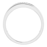 14K White .03 CTW Natural Diamond Band