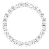 14K White 7/8 CTW Natural Diamond Eternity Band Size 5.5