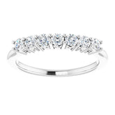 14K White 3/8 CTW Natural Diamond Anniversary Band