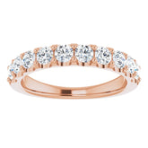 14K Rose 9/10 CTW Natural Diamond Anniversary Band