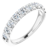 Platinum 9/10 CTW Natural Diamond Anniversary Band