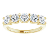 14K Yellow 1 1/3 CTW Natural Diamond Anniversary Band
