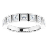 14K White 3/4 CTW Natural Diamond Anniversary Band