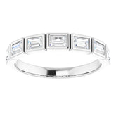 14K White 1/2 CTW Natural Diamond Anniversary Band