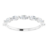 14K White 1/2 CTW Natural Diamond Anniversary Band