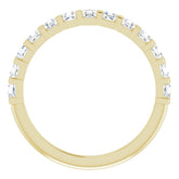 14K Yellow 5/8 CTW Natural Diamond Anniversary Band