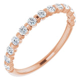 14K Rose 3/8 CTW Natural Diamond Anniversary Band
