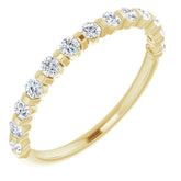 14K Yellow 3/8 CTW Natural Diamond Anniversary Band