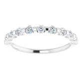 14K White 1/2 CTW Natural Diamond Anniversary Band