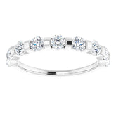 Platinum 9/10 CTW Natural Diamond Anniversary Band