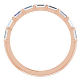 14K Rose 3/8 CTW Natural Diamond Anniversary Band